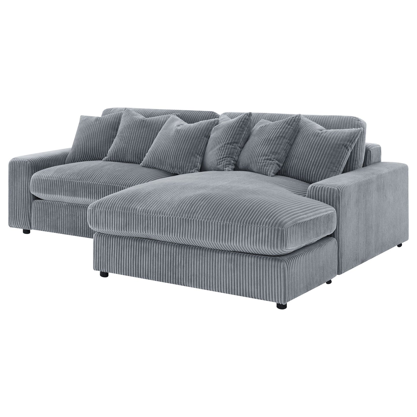Marcus - Fog Track Arms Reversible Sectional With Pillows - Fog Furniture Max