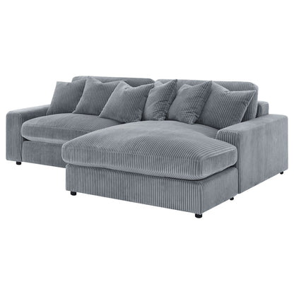 Marcus - Fog Track Arms Reversible Sectional With Pillows - Fog Furniture Max