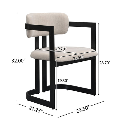 Upholstered Dining Armchairs (Set of 2) Noble House