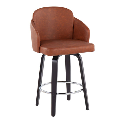 Dahlia - Contemporary Counter Stool Round Footrest (Set of 2) Lumi Source