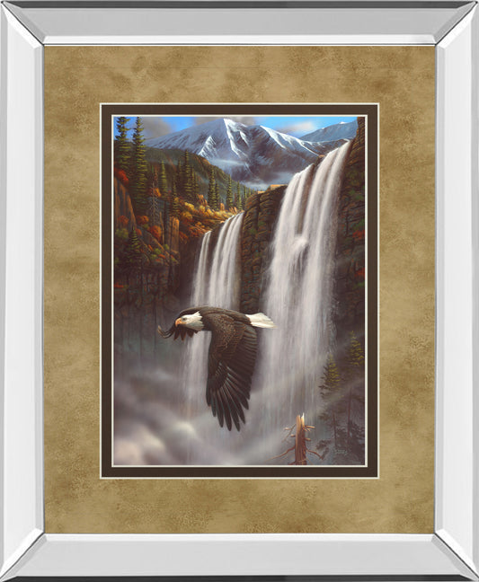 Eagle Portrait I By Leo Stans - Mirror Framed Print Wall Art - Black