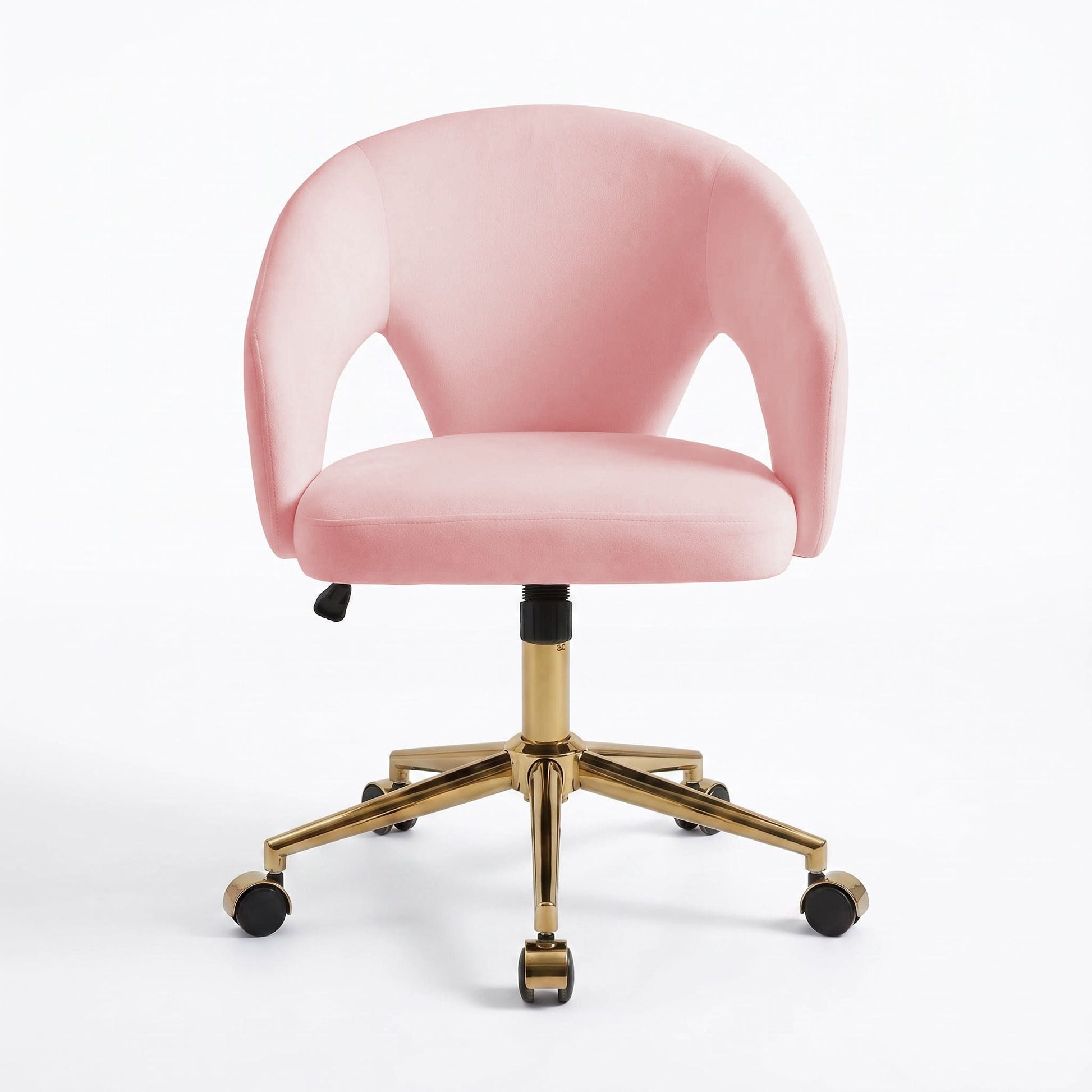 Ty - Office Adjustable Swivel Chair With Lumbar Support - Pink Home Essentials