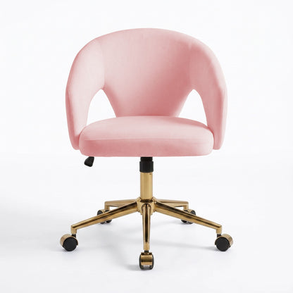 Ty - Office Adjustable Swivel Chair With Lumbar Support - Pink Home Essentials
