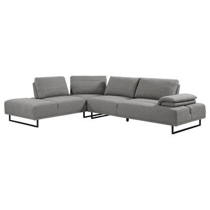 Harnal - L-Shape Sectional Adjustable Back Comfort Focused Sofa - Taupe Furniture Max