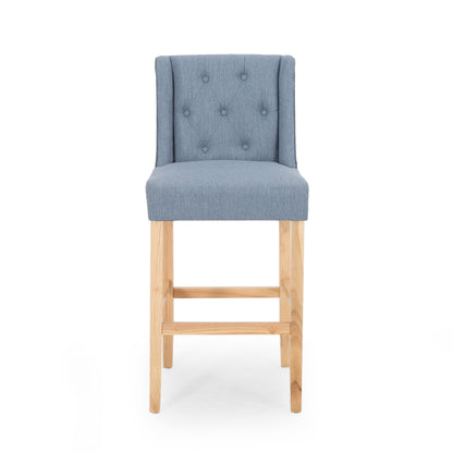 Ethereon - Tufted Counter Stool (Set of 2) Noble House
