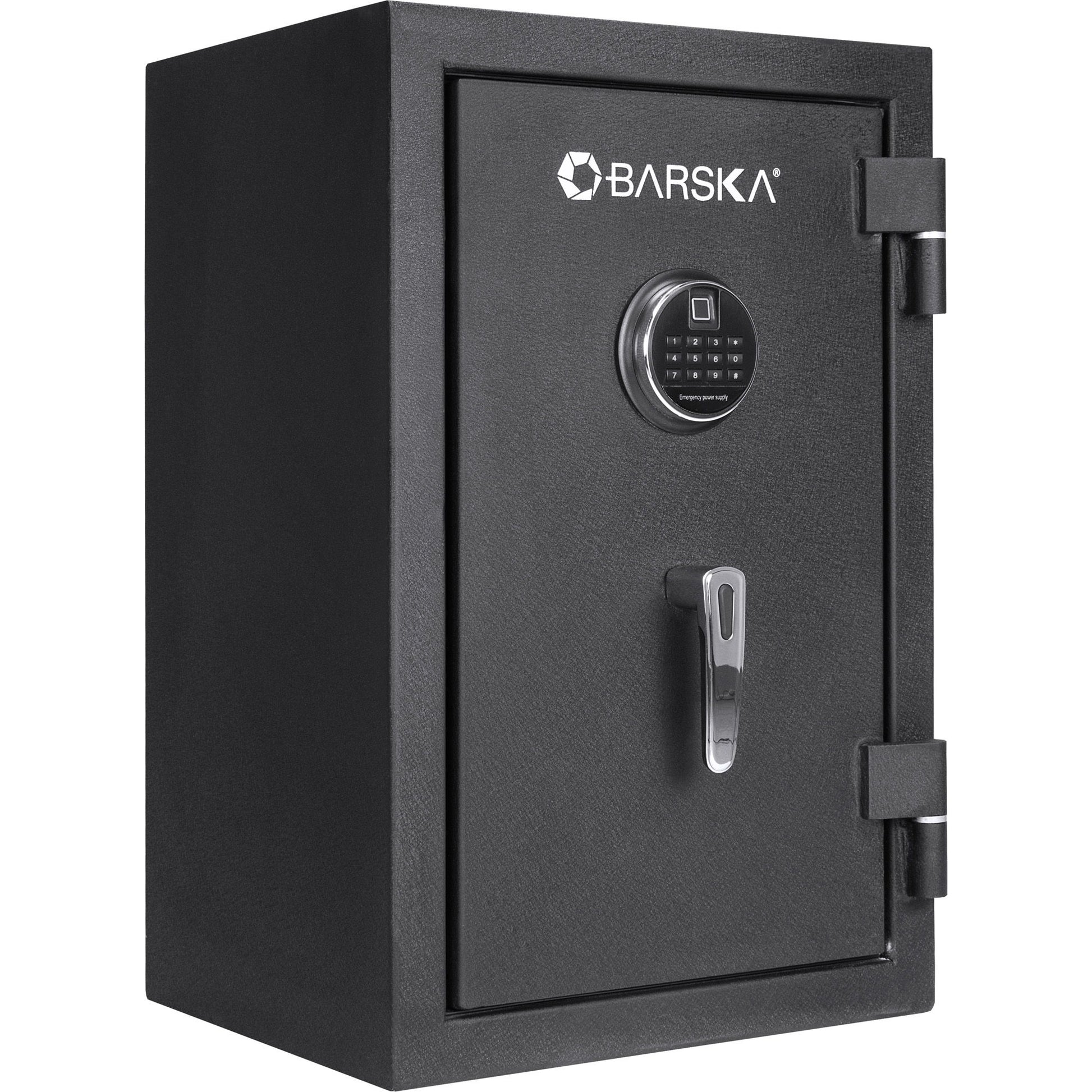 2.02 Cubic Ft Biometric Keypad Fire Resistant Safe - Black Daily Nest