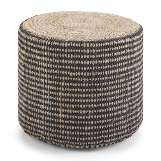 Larissa - Handcrafted Round Braided Pouf Simpli-Home