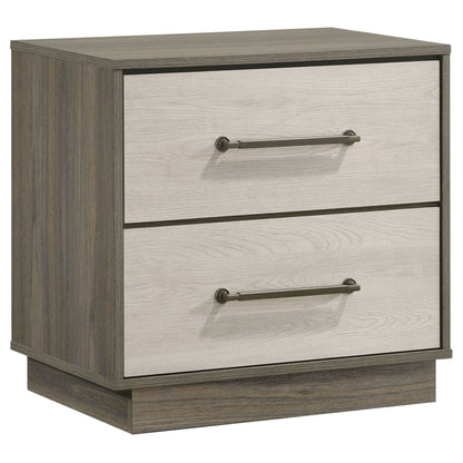 Fenwick - 2-Drawer Nightstand Bedside Table - Gray Oak Coaster Fine Furniture