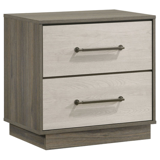 Fenwick - 2-Drawer Nightstand Bedside Table - Gray Oak Coaster Fine Furniture