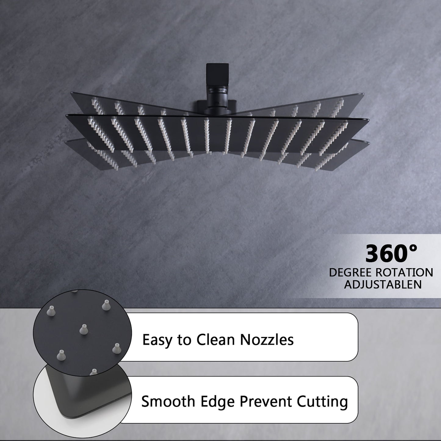 12" Ceiling Mount Shower System With Rain Mixer And Handheld Shower Daily Nest