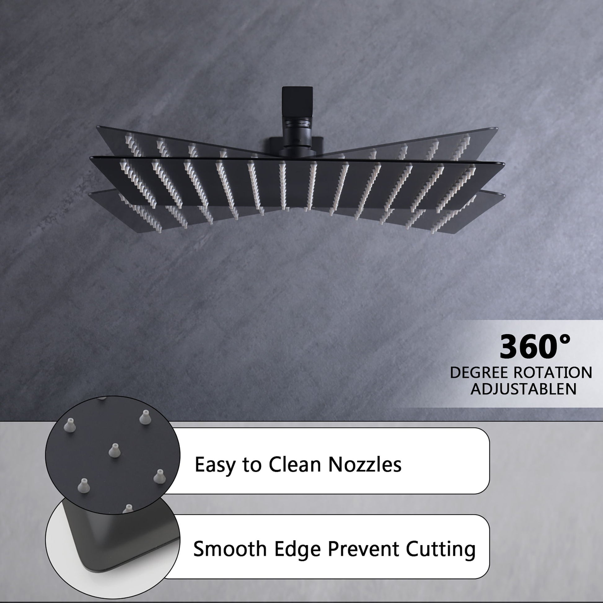 12" Ceiling Mount Shower System With Rain Mixer And Handheld Shower Daily Nest