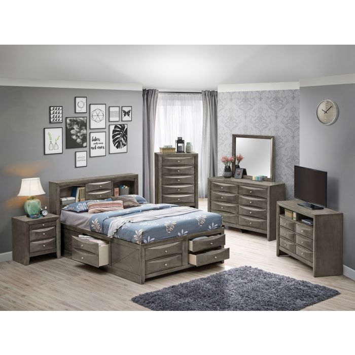 Modern Design Storage Bed With Bookcase Headboard Glory Furniture