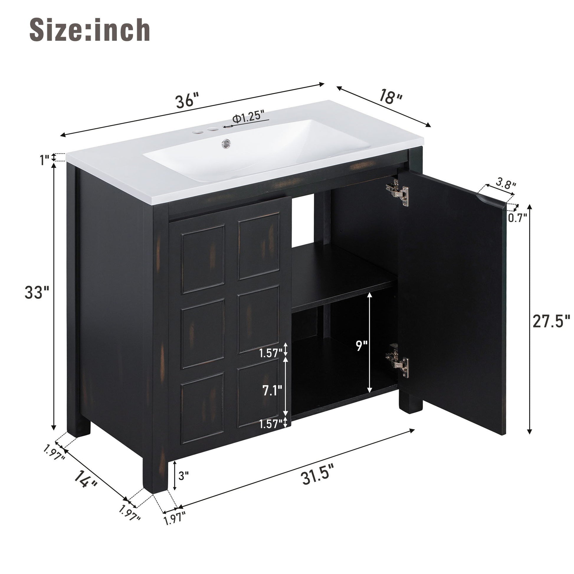 Bathroom Vanity Organizer With Sink, Combo Cabinet Set, Bathroom Storage Cabinet Hearth and Haven