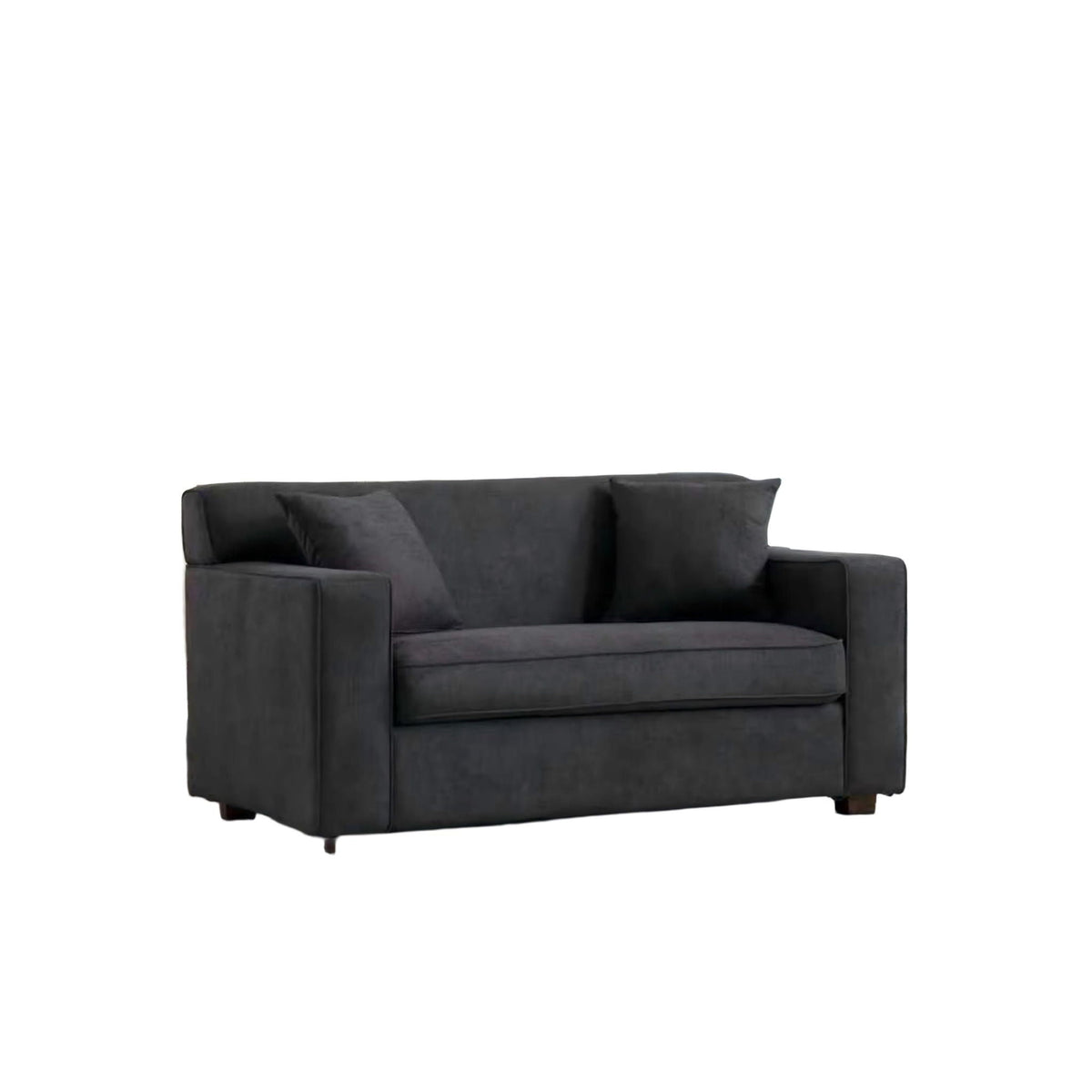 2 In 1 Lounge Chair With 4" Mattress & 2 Throw Pillows - Gray Home Essentials