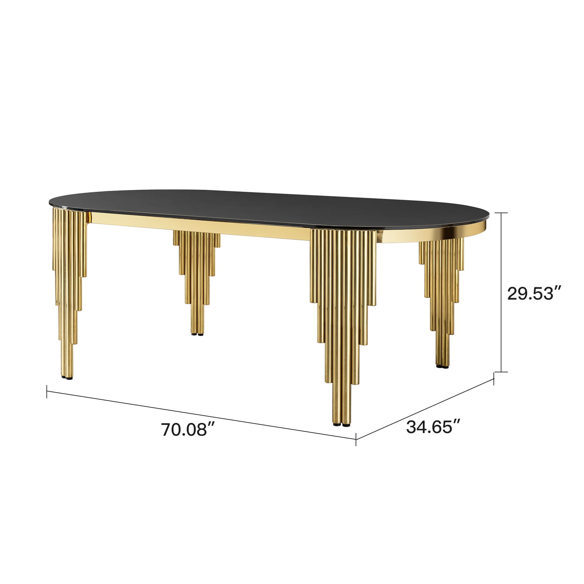 Oval Dining Table With Glass Top And Stainless Steel Base Home Essentials