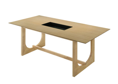 Blayde - 8 Pieces Dining Room Set - Natural / White Acme