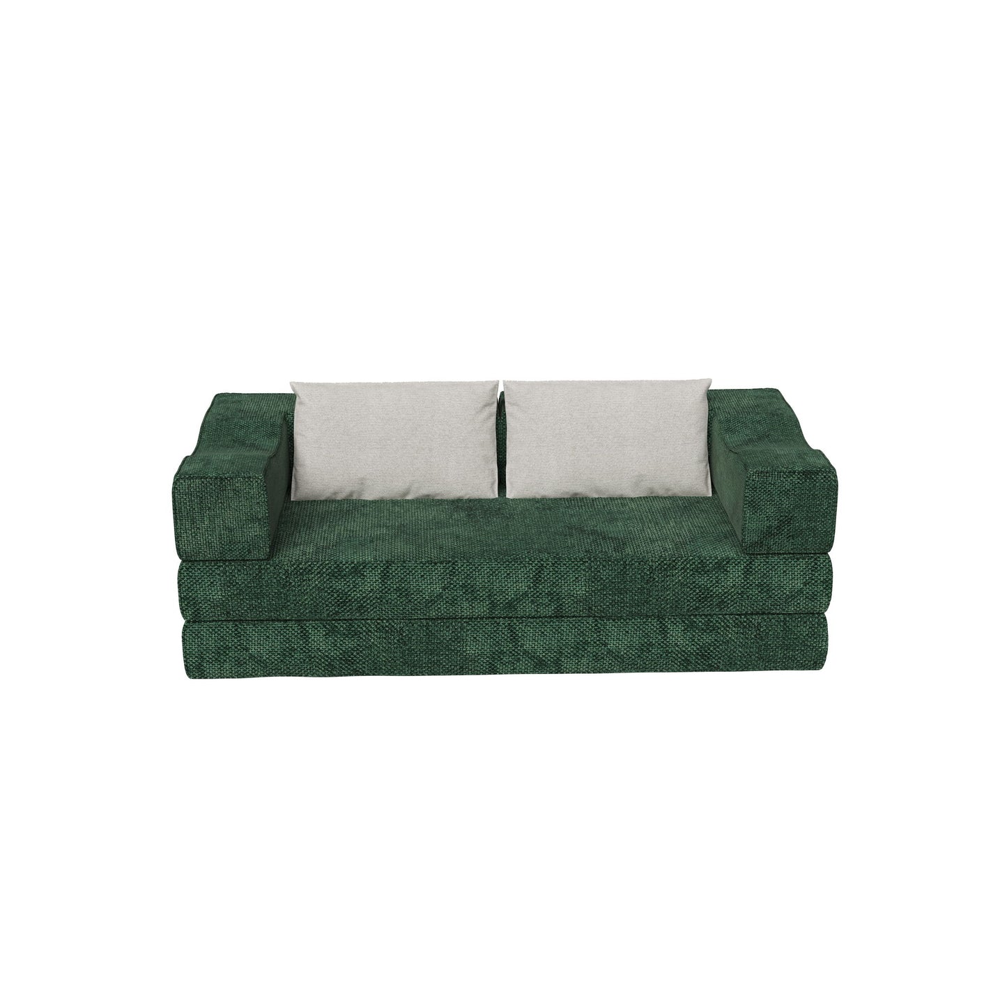 3 Seat Folding Floor Couch & King Size Bed Mattress Home Essentials