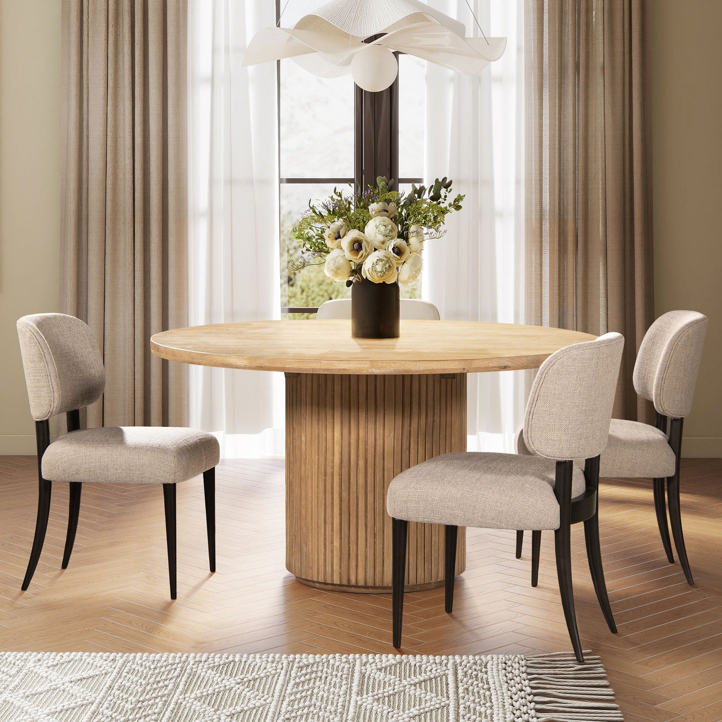 Harriet - Split Back Upholstered Dining Side Chair (Set of 2) - Merino Gray Jennifer Taylor Home
