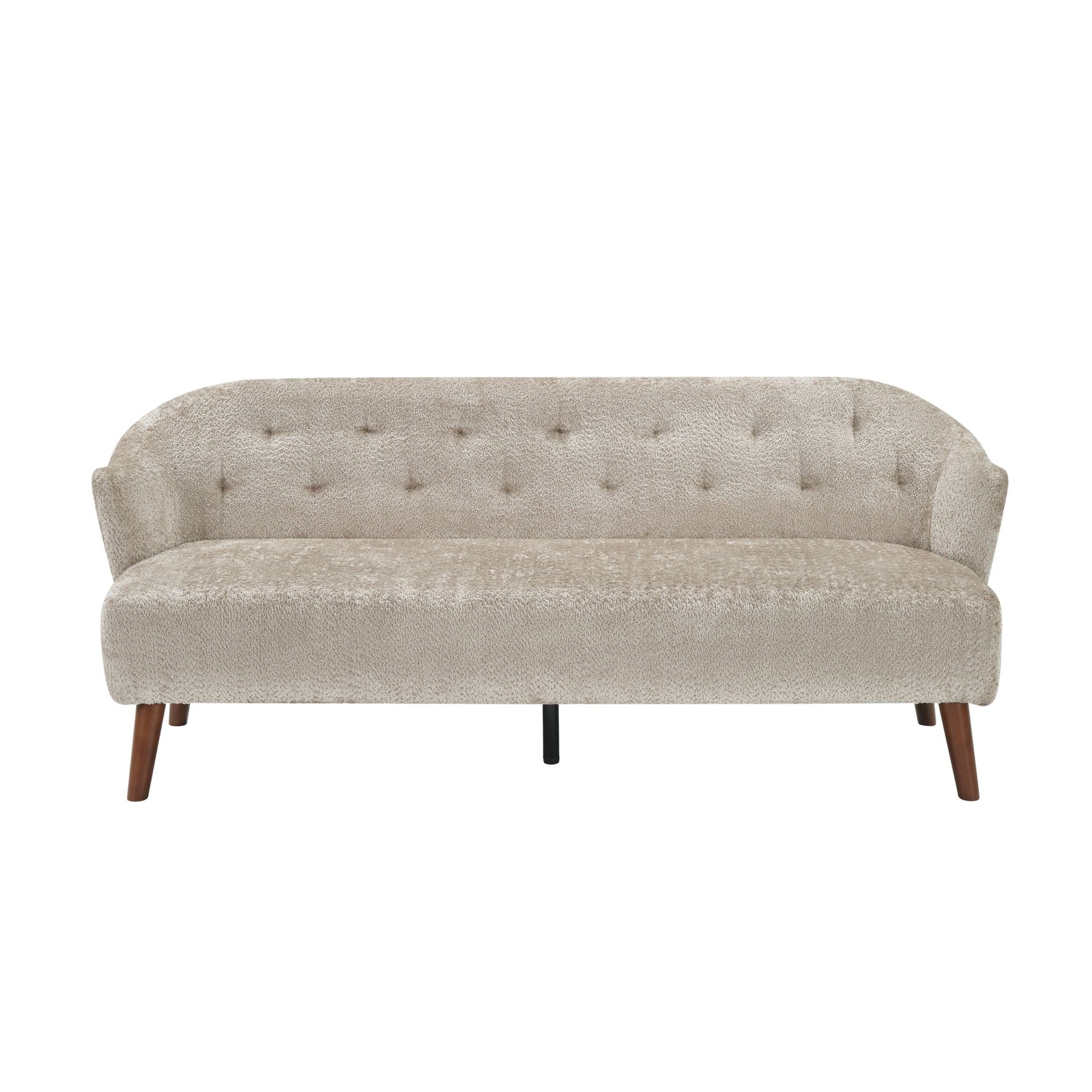 3 Seater Tufted Upholstered Couch Comfy Living Room Sofa Noble House