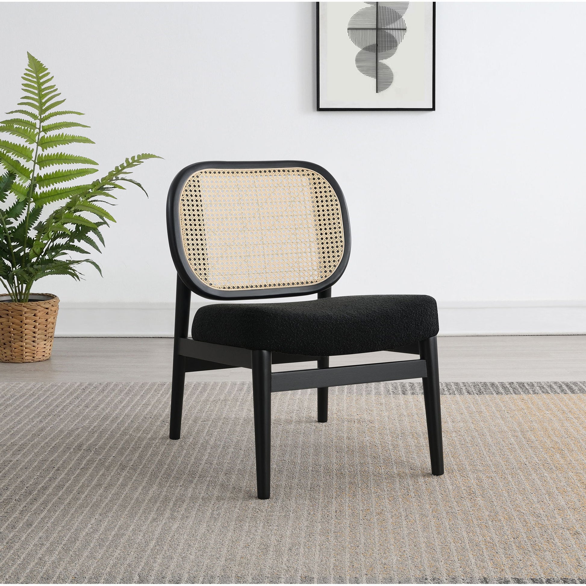Quinne - Accent Chair With Padded Seat - Black Furniture Max