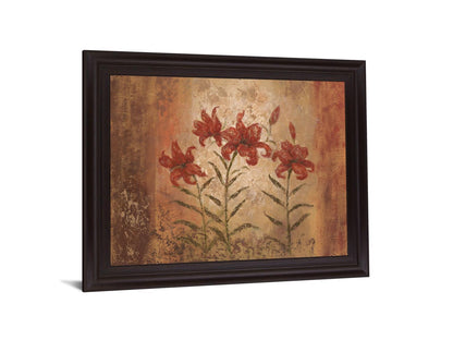 Amber Lily Trio - 28" x 34" Framed Wall Art Classy Art