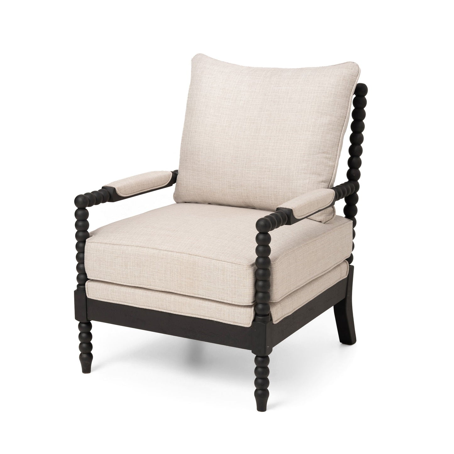 Upholstered Living Room Accent Chair - Black / Gray Home Essentials