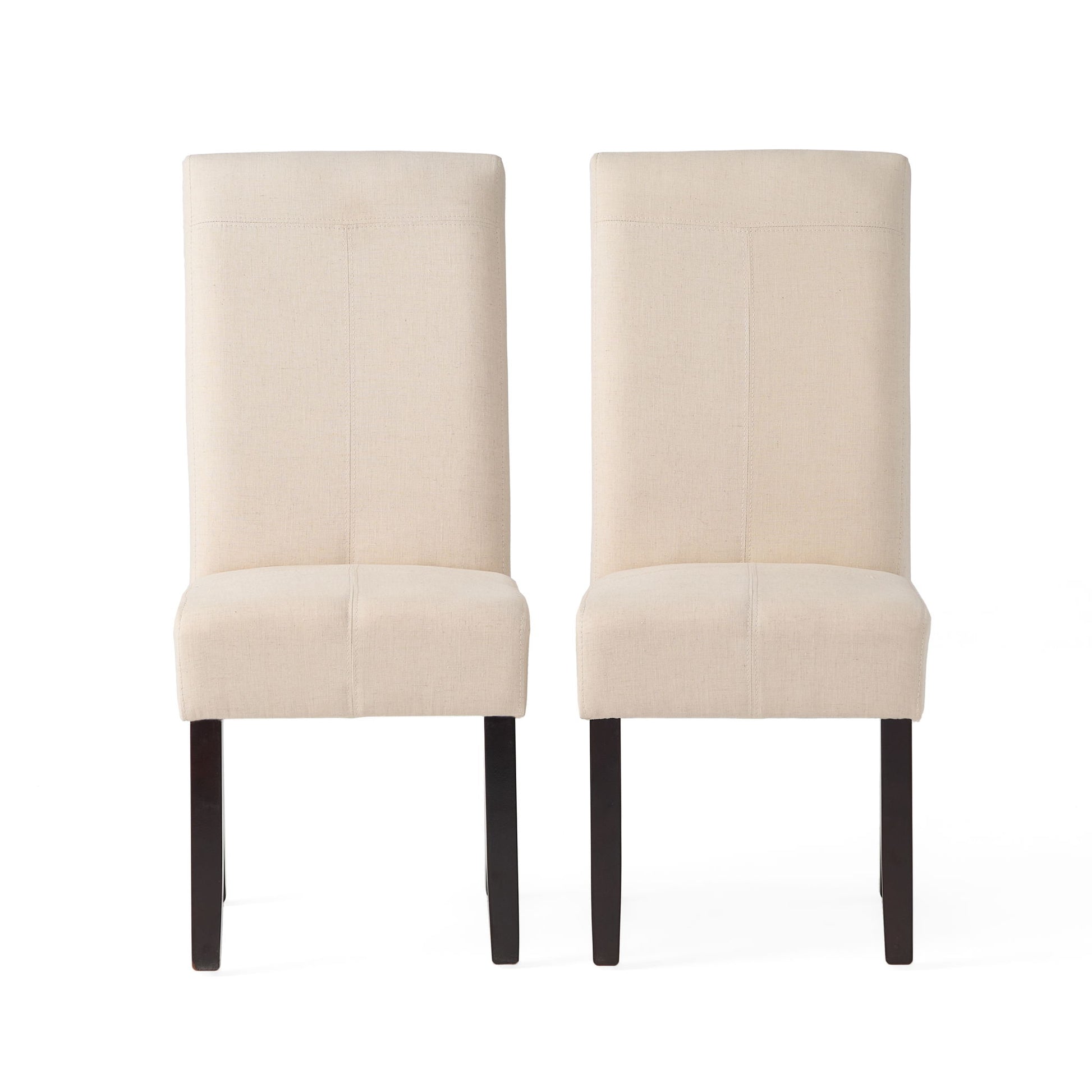 Pertica - Dining Chair Contemporary Design Wood Fabric - Natural Noble House