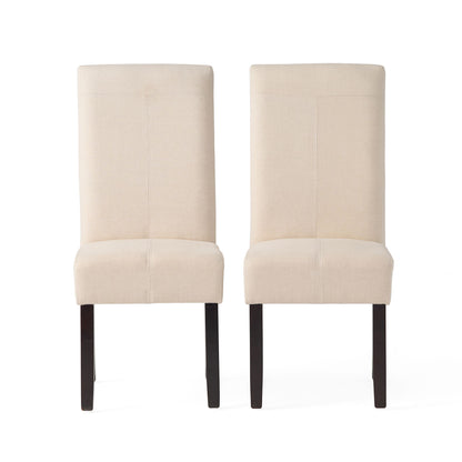 Pertica - Dining Chair Contemporary Design Wood Fabric - Natural Noble House