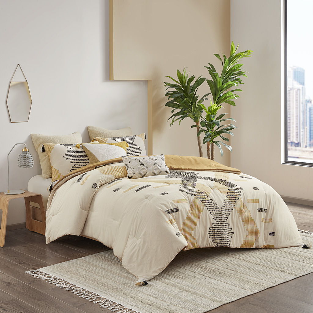 Arizona - 3 Piece Comforter Set - Yellow INK+IVY