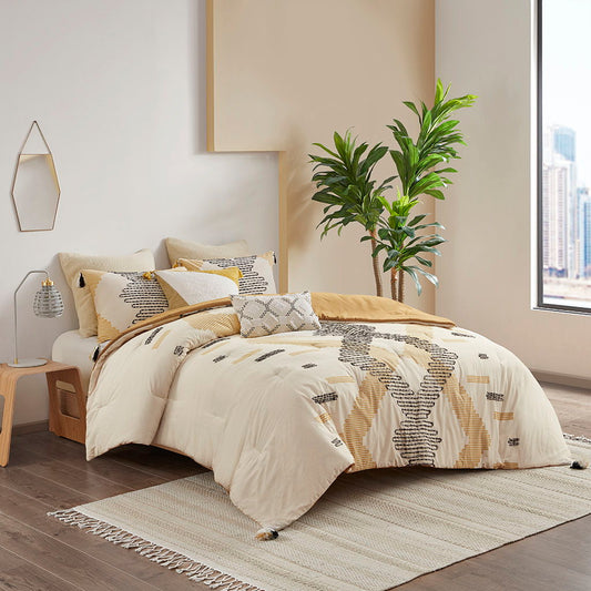 Arizona - 3 Piece Comforter Set - Yellow INK+IVY