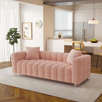 Modern 3 Seater Sofa With 2 Pillows Home Essentials