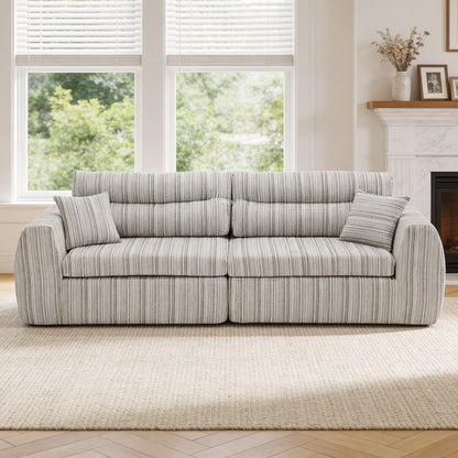 3 Seater, Couch With Throw Pillows For Living Room Home Essentials