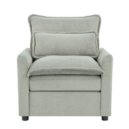 Modern Single Seat Accent Chair With Side Storage Pockets Hearth and Haven