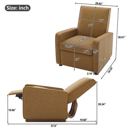 Manual Recliner Chair, 2 Position With 160° Adjustable Backrest For Living Room Noble House