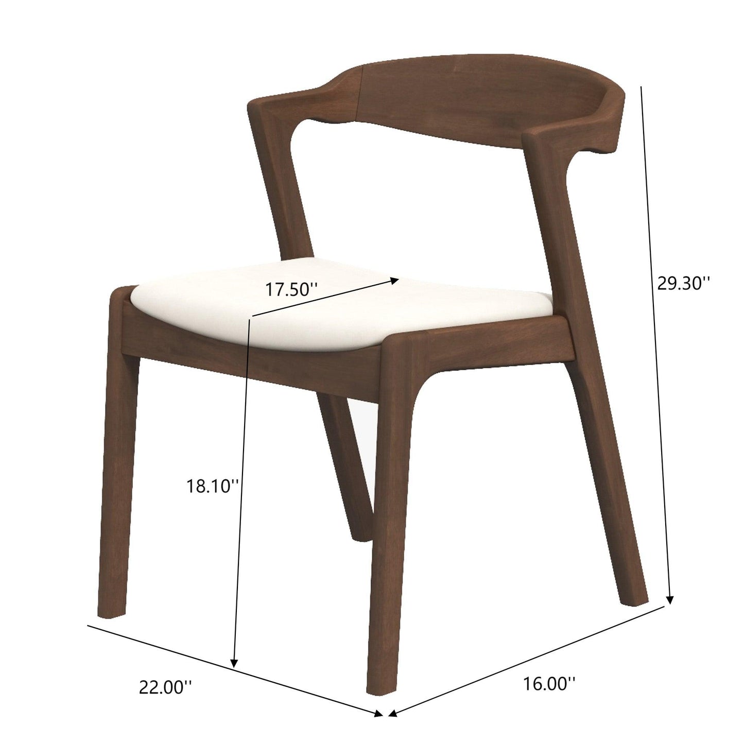 Dakota - Mid-Century Modern Velvet Dining Chair (Set of 2) Ashcroft Furniture