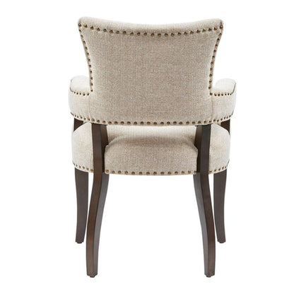Brooklyn - Dining Arm Chair With Button Tufted Back (Set of 2) - Cream JLA