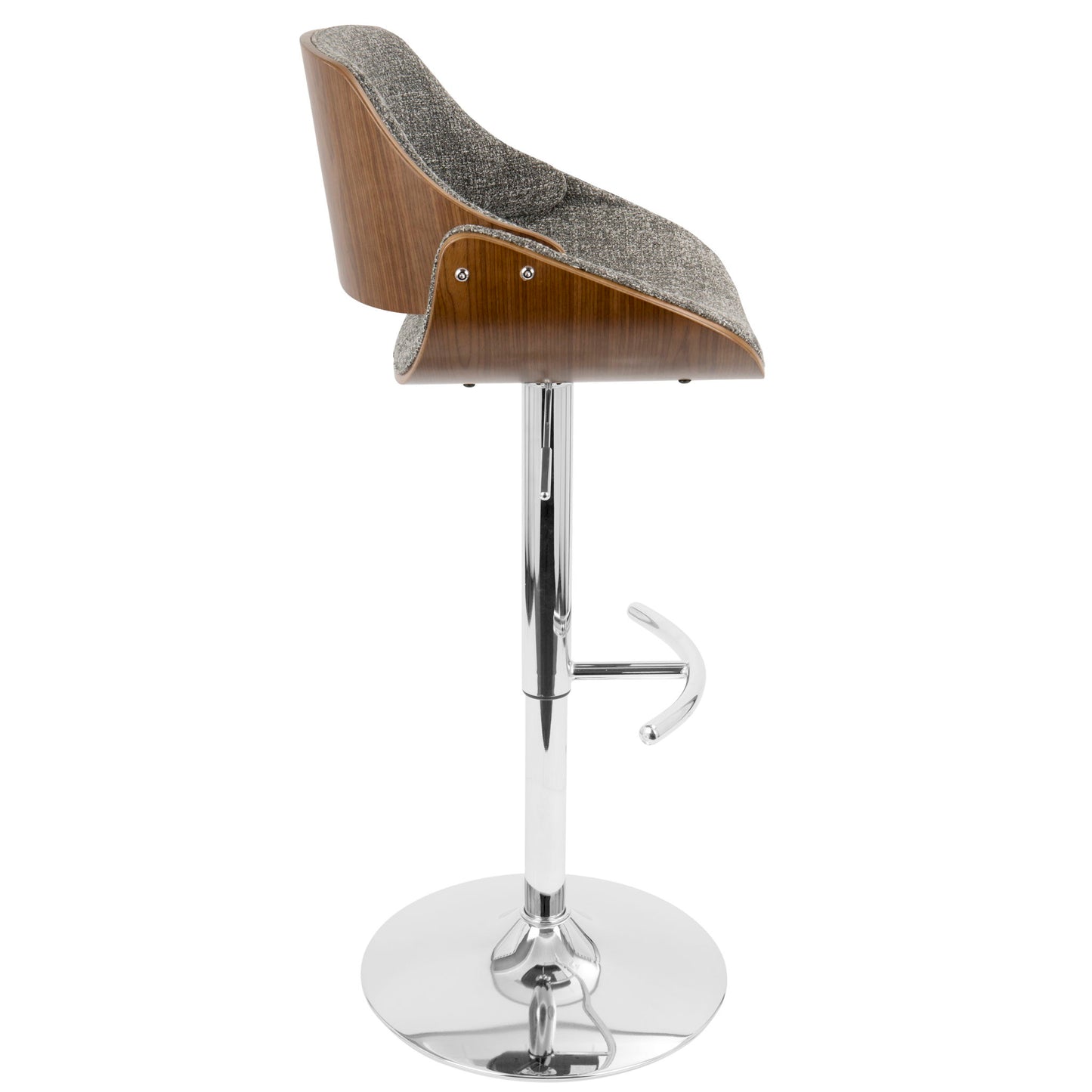 Fabrizzi - Mid Century Modern Adjustable Barstool With Swivel (Set of 2) Lumi Source