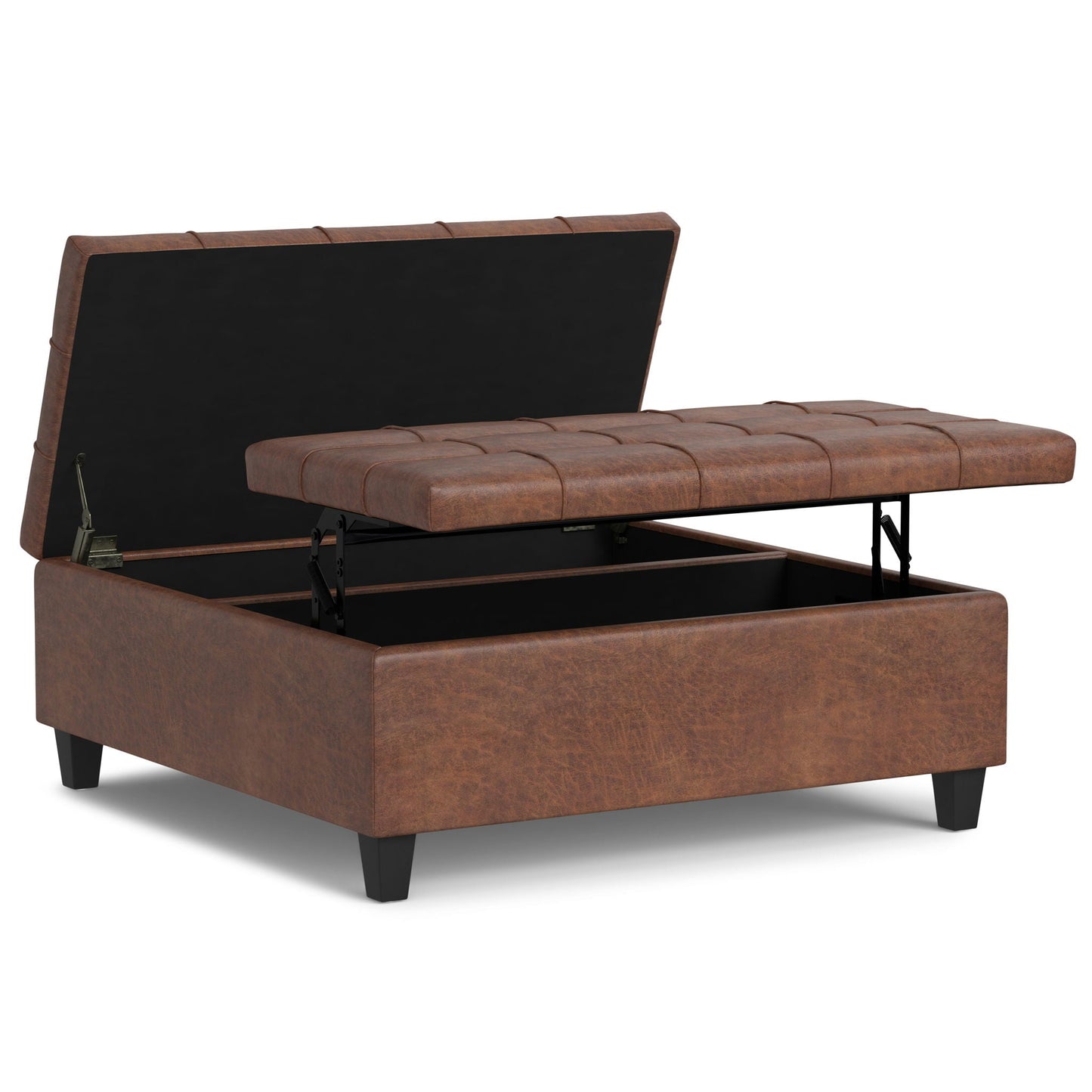 Harrison - Upholstered Coffee Table Storage Ottoman Simpli-Home
