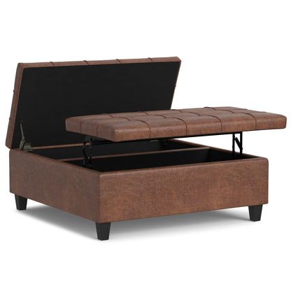 Harrison - Upholstered Coffee Table Storage Ottoman Simpli-Home