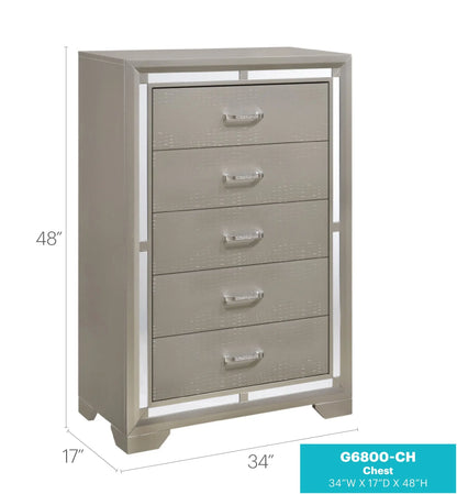 Alana - Chest - Silver Champagne Glory Furniture
