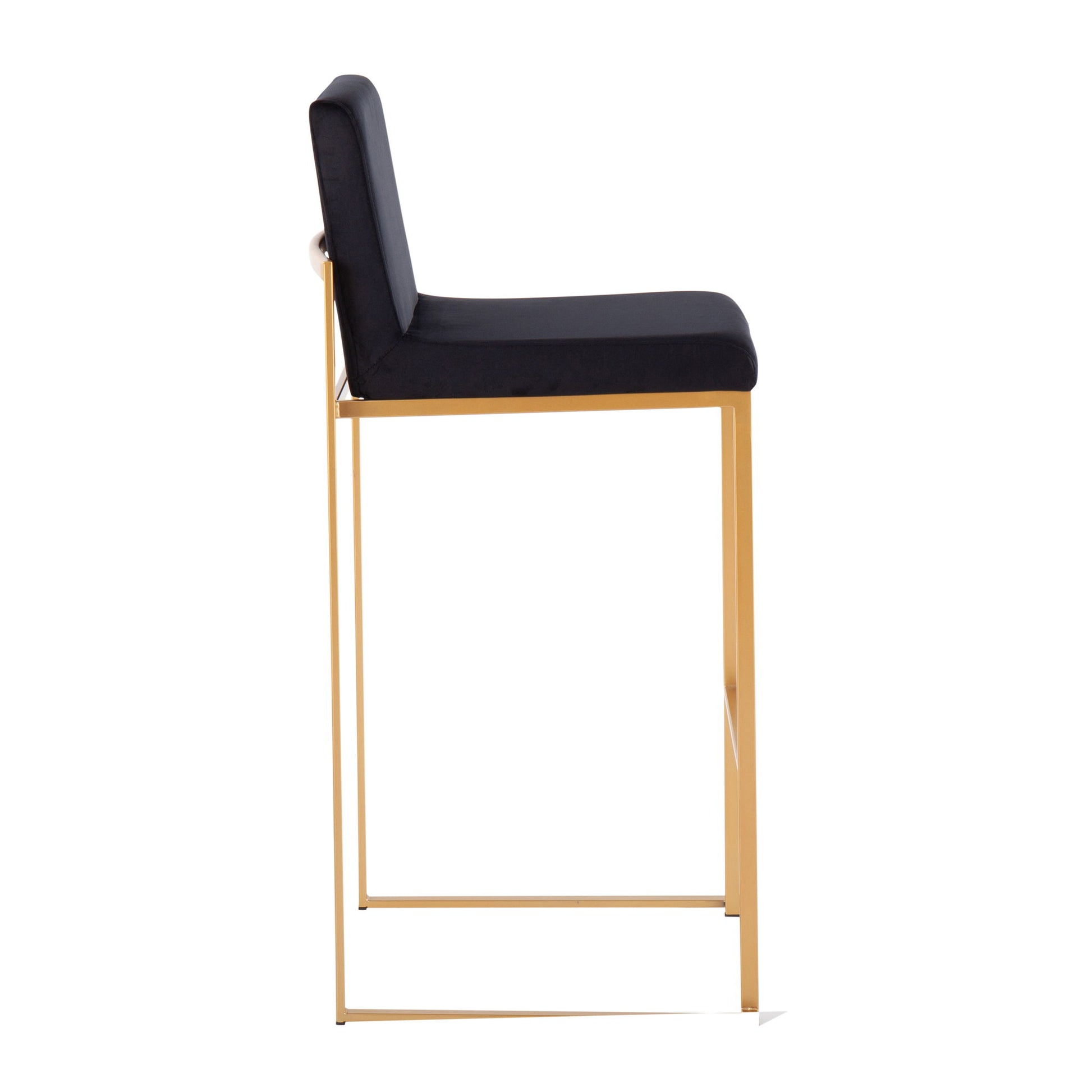 Fuji - Contemporary Design High Back Barstool (Set of 2) Lumi Source