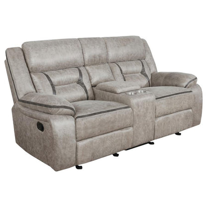 Greer - Upholstered Reclining Sofa Set CoasterEveryday
