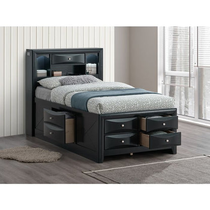 Modern Design Storage Bed With Bookcase Headboard Glory Furniture