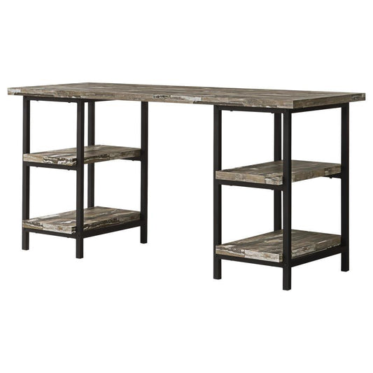 Kemper - 4-Shelf Writing Desk - Weathered Brown CoasterEveryday