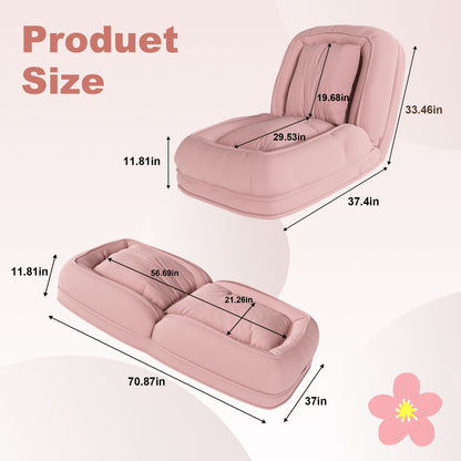 Upholstered Foldable Lazy Sofa Bed For Adults And Pets Home Essentials