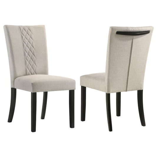 Malia - Fabric Upholstered Dining Side Chair (Set of 2) - Beige Coaster Fine Furniture