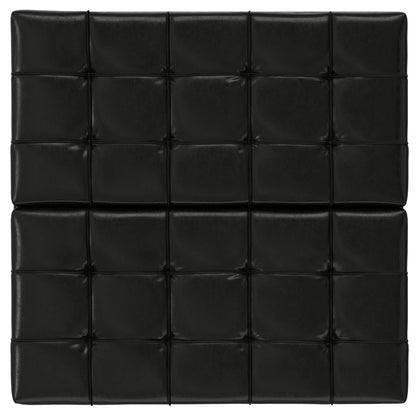 Harrison - Large Square Coffee Table Storage Ottoman - Black Simpli-Home