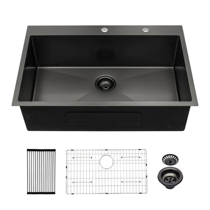 Topmount Kitchen Sink 16 Gauge, Single Bowl Daily Nest