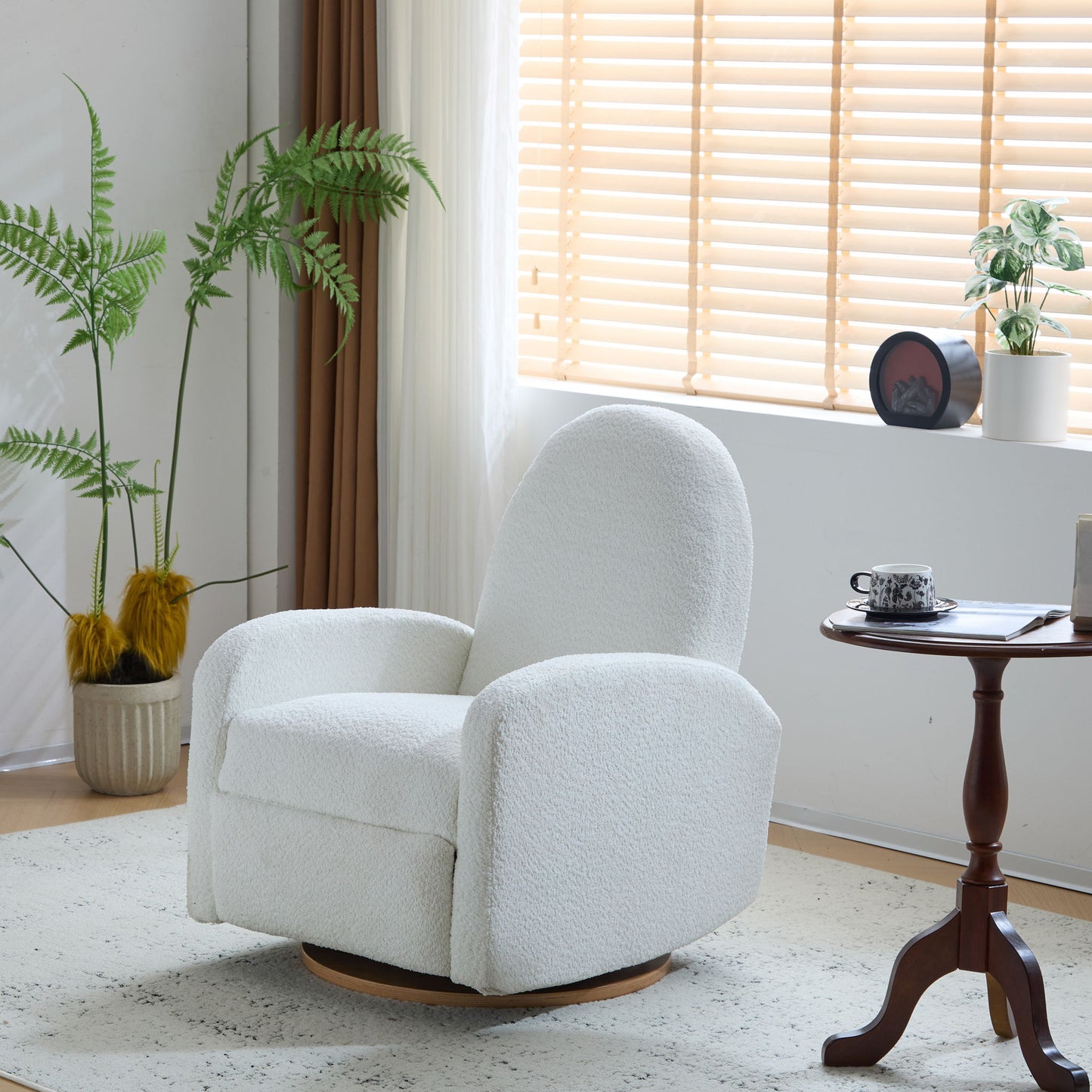 Contemporary 360 Swivel And Glider Recliner Chair Noble House