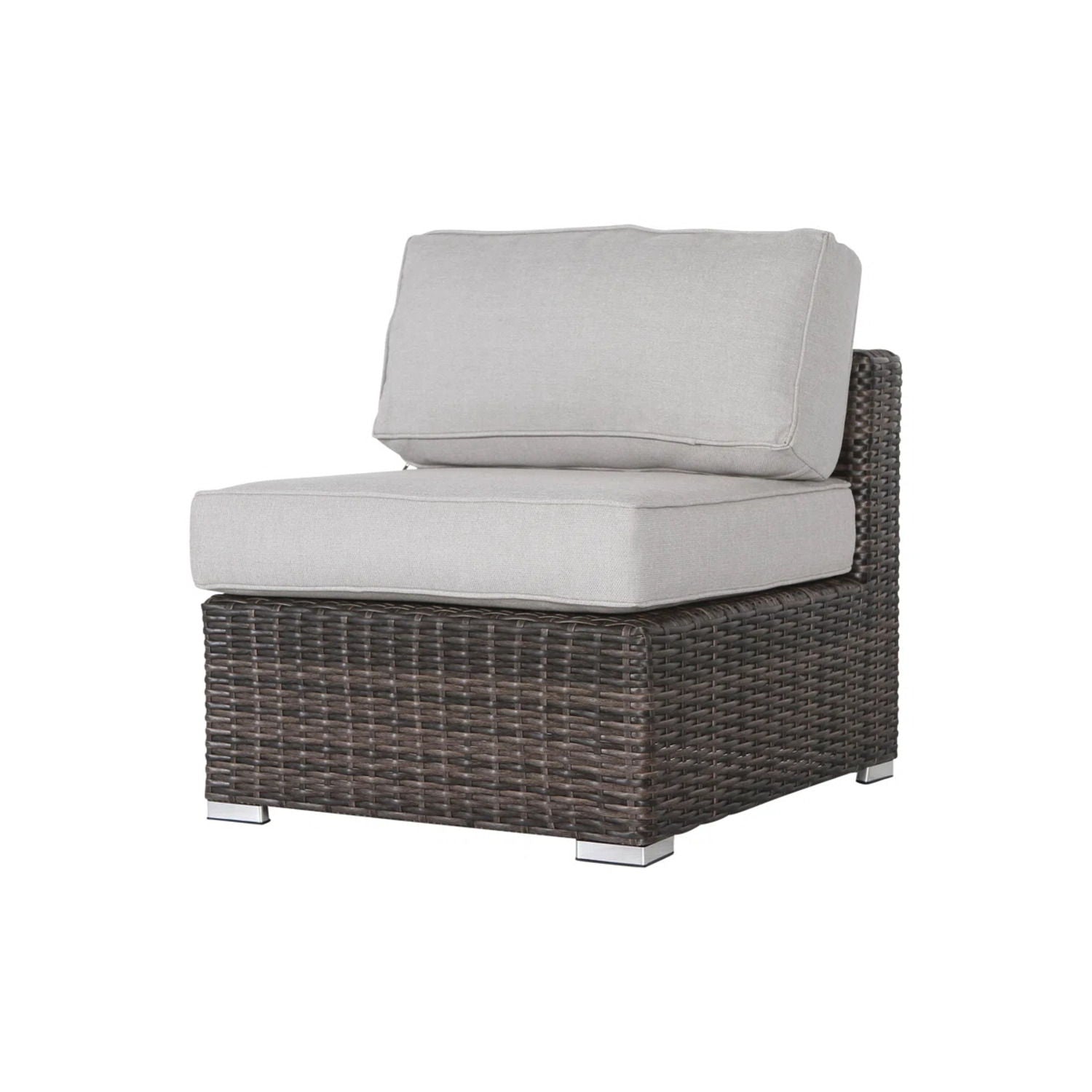 Outdoor Wicker Conversation Set With Cushions, All Weather LSI Patio Furniture